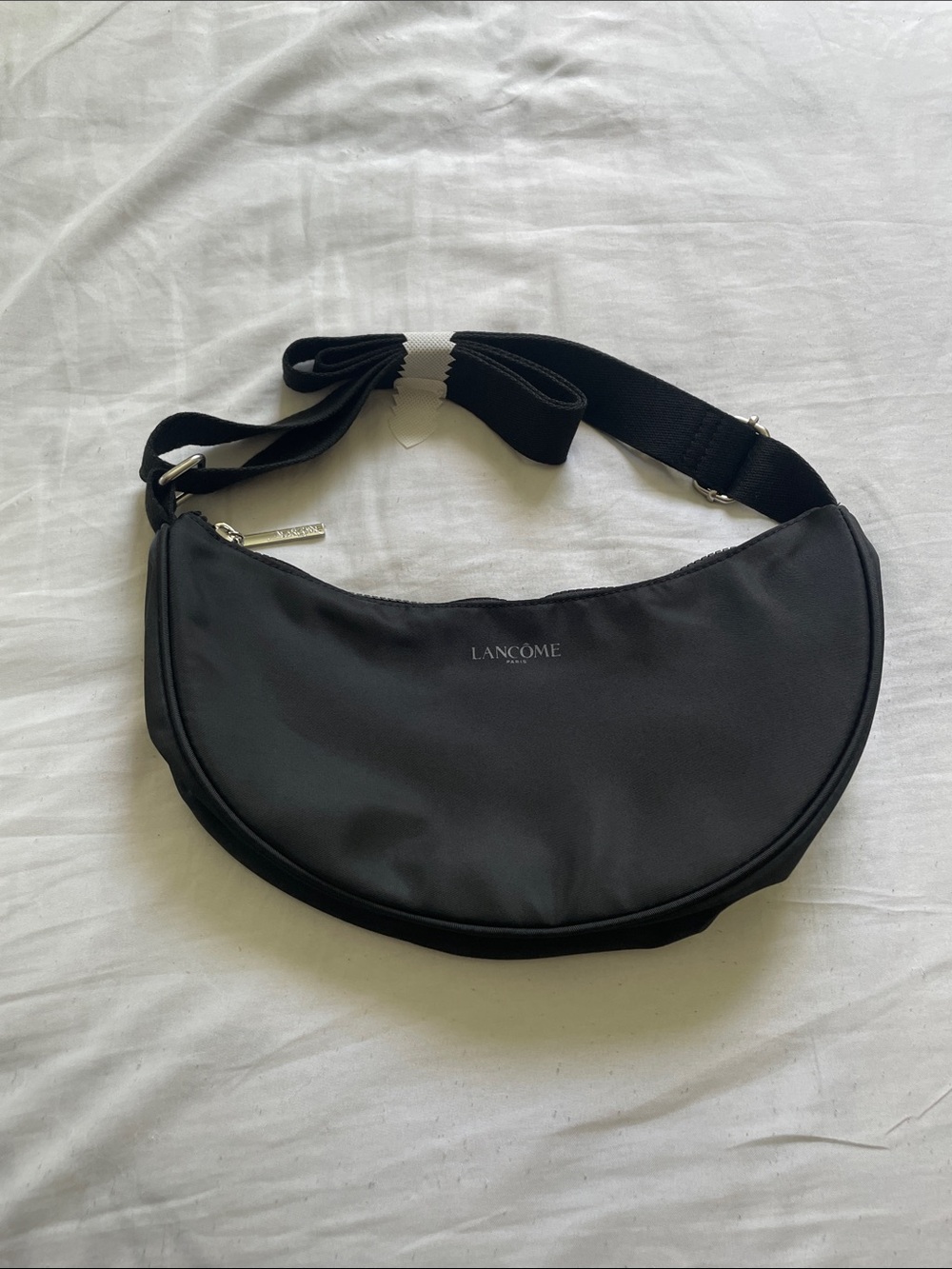 Lancôme Black Crescent Crossbody Bag